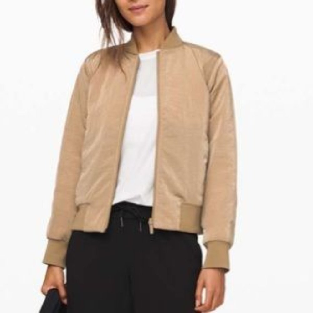 Lululemon Non Stop Reversible Bomber 4 Gold
